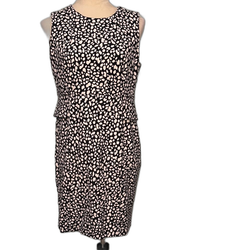 Ann Taylor black and white cheetah print dress Size 12P